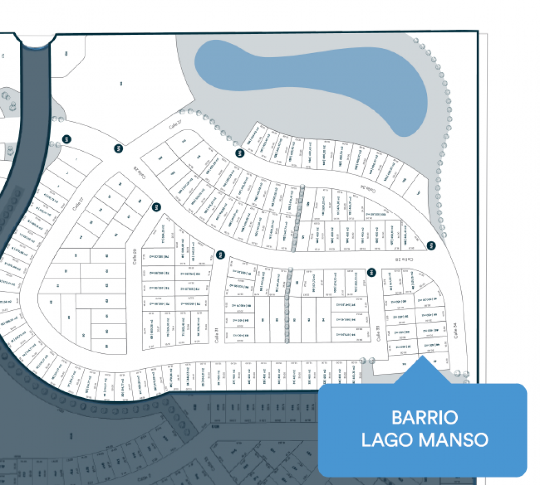 Terrenos financiados en Barrio privado "Cinco lagos" 